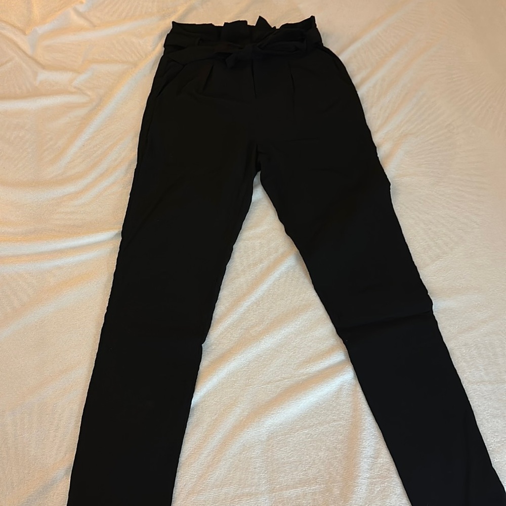 High waisted black dress pants